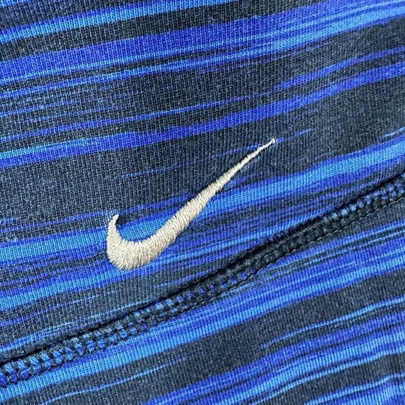Nike Compression Pants Womens Small Dri Fit Blue Stripe Cotton Blend - Picture 7 of 9